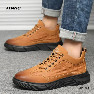 Genuine Leather Trendy Deodorized Men’s Casual Shoes